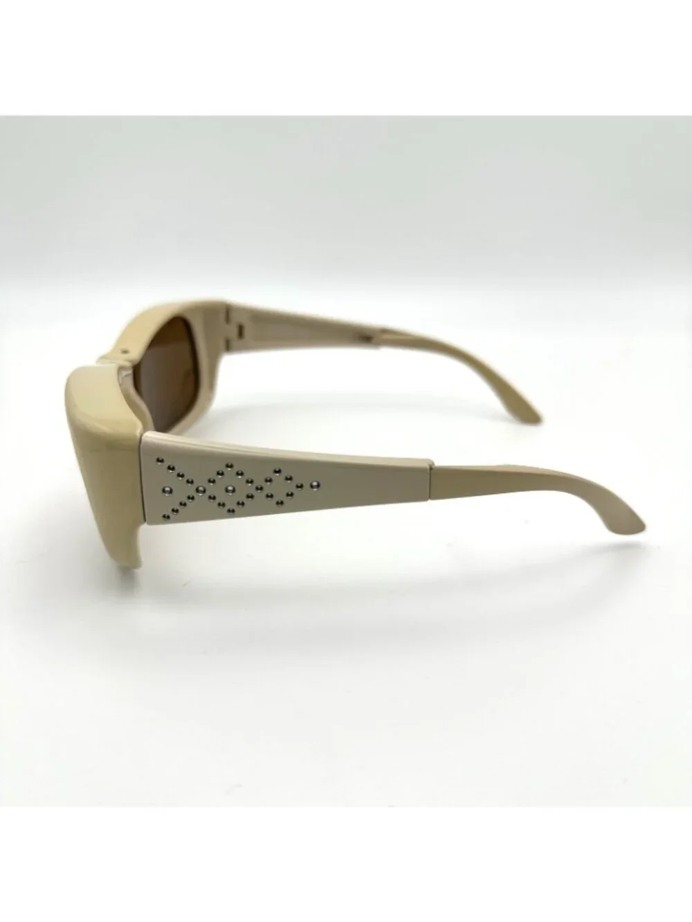 Haven Morgan Beige FitOver Folding Polarized Sunglasses Rhinestones 3HVM46B1S3AD